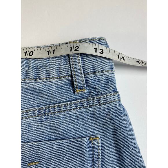FLVSUN Women's Denim High Waisted Solid Button Up Asymmetrical Skort Size 4 - Picture 9 of 12